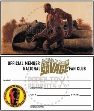 THE MENTAL WIZARD - DOC SAVAGE ART CARD AND FAN CLUB MEMBERSHIP CARD