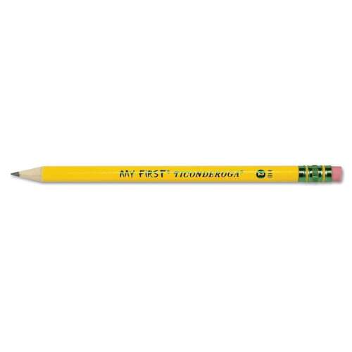 Ticonderoga My First Ticonderoga Woodcase Pencil, HB #2, Yellow, 1 Dozen