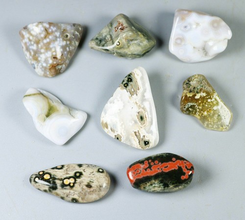 8pcs Amazing Ocean Jasper Crystal Agate Round Pendant Jasper Reiki Stone - Picture 7 of 10