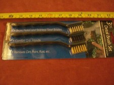 2706. Detailing Mini Wire Brush Set 3-Pc Steel, Brass, Nylon
