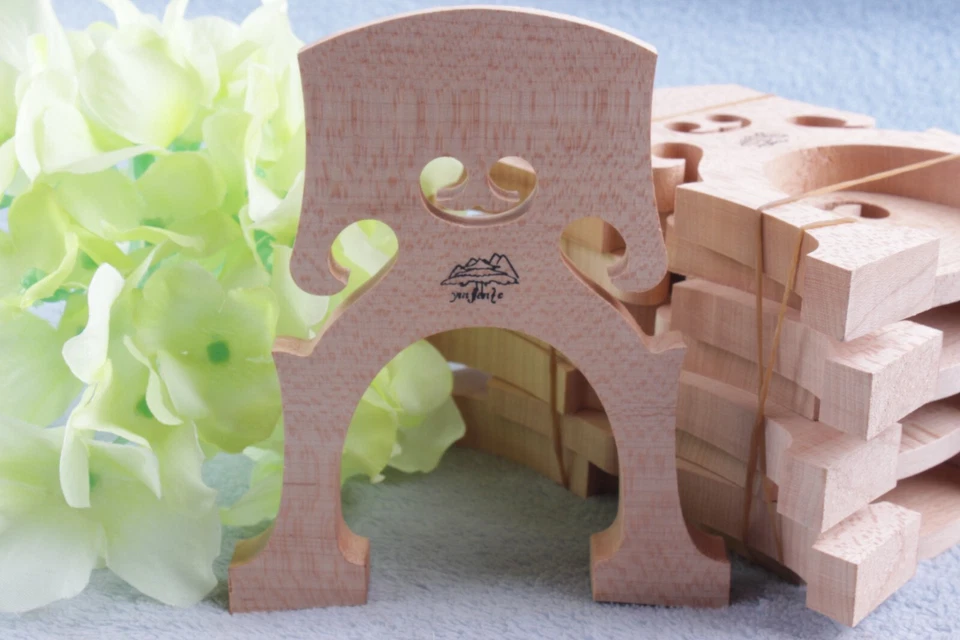 nuevo puente para violonchelo 4/4 pieza para violonchelo arce estándar puente estilo belga 2 piezas Foto 3 de 4