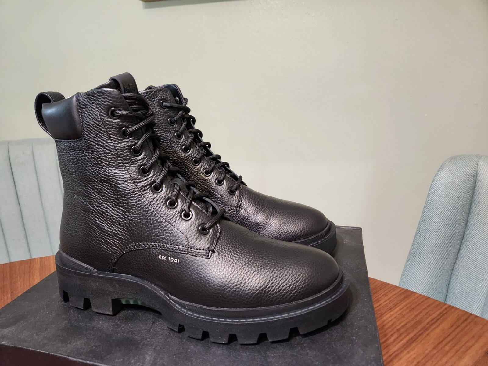 Coach Mens Leather Boots eBay