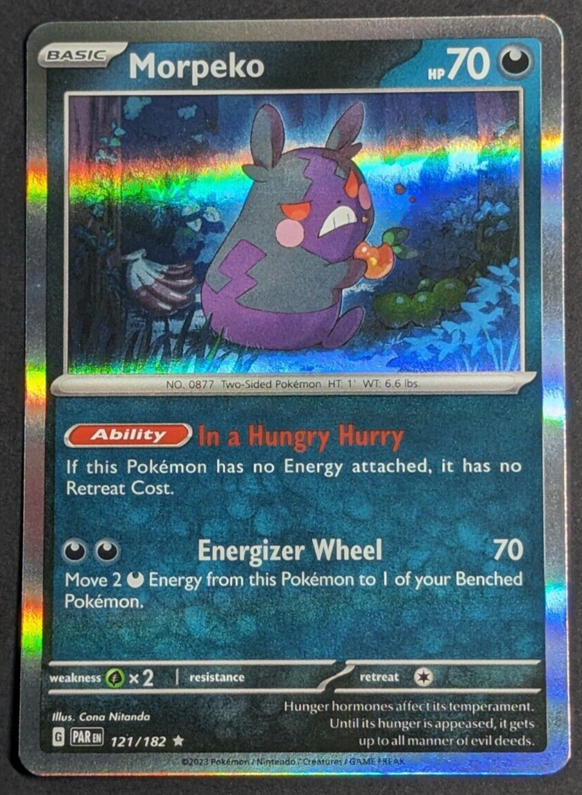 Morpeko Holo NM 121/182 Paradox Rift Pokemon Card