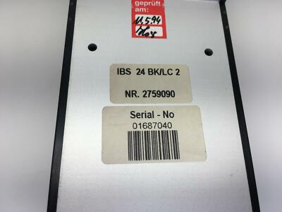 Terminal Bus Phoenix Contact IBS24BK/LC2 INTERBUS-S 24V DC - Occasion Fonctionnel