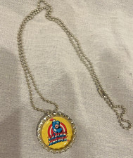 Marvel Captain America Bottle Cap Necklace Charm Pendant Boy Girl Handmade