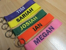Personalized Keychain Custom Made Key Ring  Key Fob With Your Name Tag