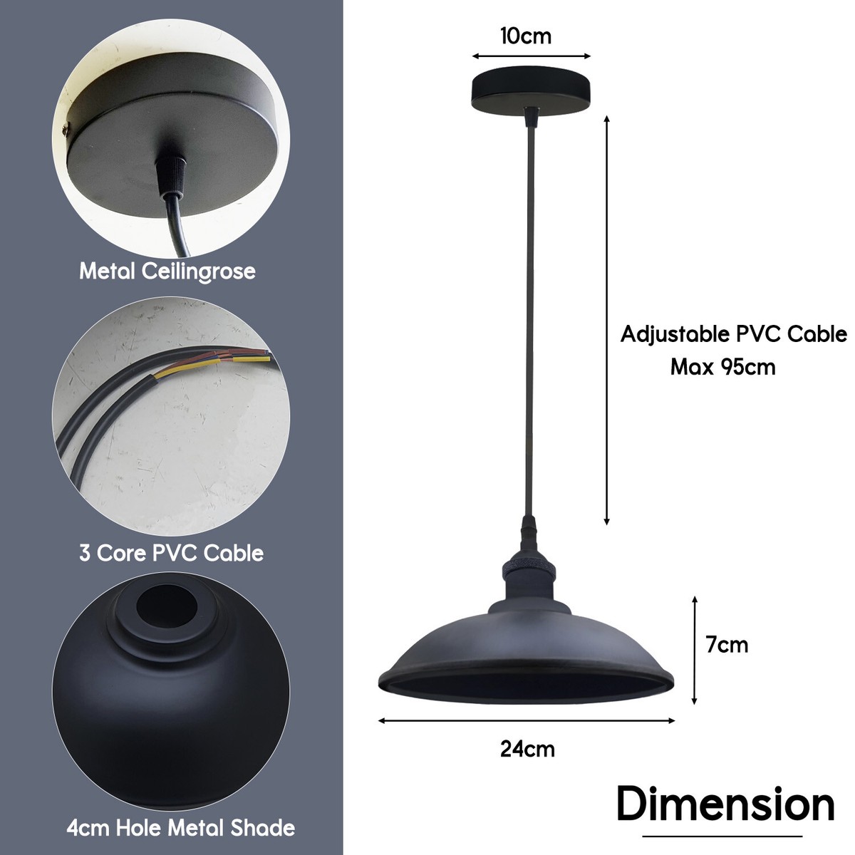 2 Retro-Lampenschirme Aus Metall Für Deckenleuchte – 36 Cm Durchmesser, E27/E14, Gelb | Industrieller Look