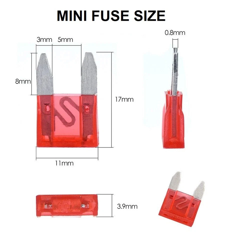 Replacement 12v Mini/Standard Blade Fuse Kit FOR MITSUBISHI L 200/Triton 14-2021 - Image 4 of 4