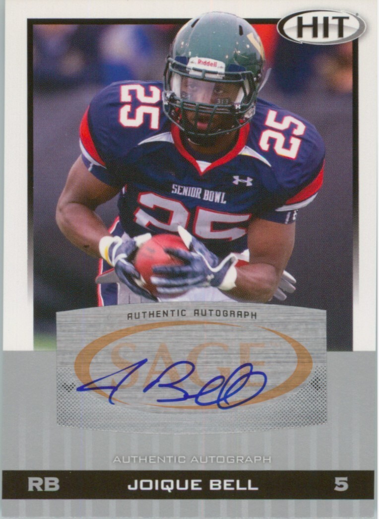 Joique Bell RC Auto 2010 Sage HIT Rookie Autograph Silver #A37 Detroit Lions