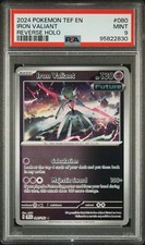 2024 POKEMON TEMPORAL FORCES TEF EN #080 IRON VALIANT REVERSE HOLO - PSA 9 POP 1