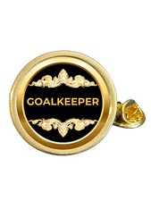 Goalkeeper (School / College) Gold Plated Domed Lapel Pin Badge