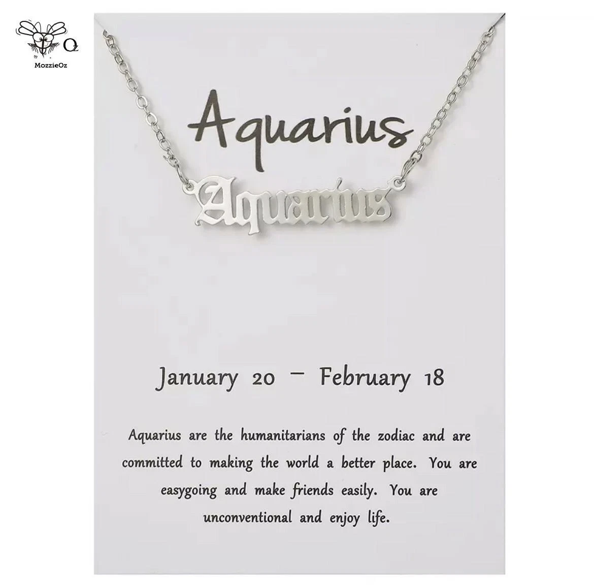 Aquarius pendant deals silver