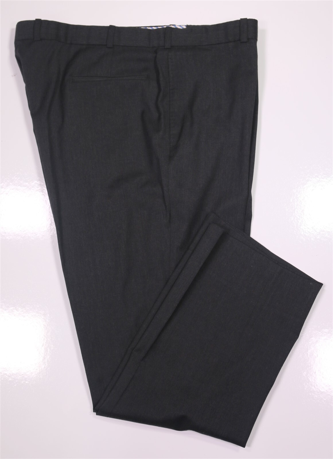 Edgar Pomeroy Custom Tailored Gray Flat Front Woo… - image 1