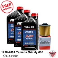 OEM 1998-2001 Yamaha Grizzly 600 Oil Change Kit 10w40 Yamalube YFM600