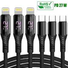 PD 27W USB C To iPhone Fast Charging Cable Charger For iPhone 14 13 12 11 X SE