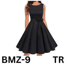 Gardenwed Women Vintage Cocktail Party Dress Boatneck Sleeveless 1950s Dress, XS