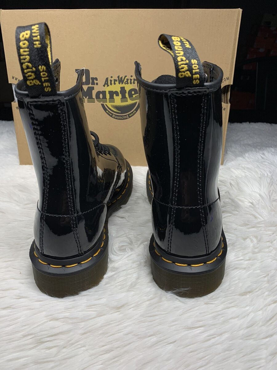 Dr. Martens Women's 1460 Leather Lace Up Boots Shiny Black Dr. Martens Women's 1460 Leather Lace Up Boots Shiny Black