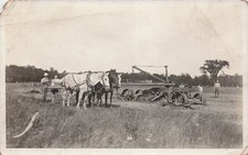Primitive Farming Farm Tools Horse Pulled Tractor Plow RPPC Photo Postcard G21