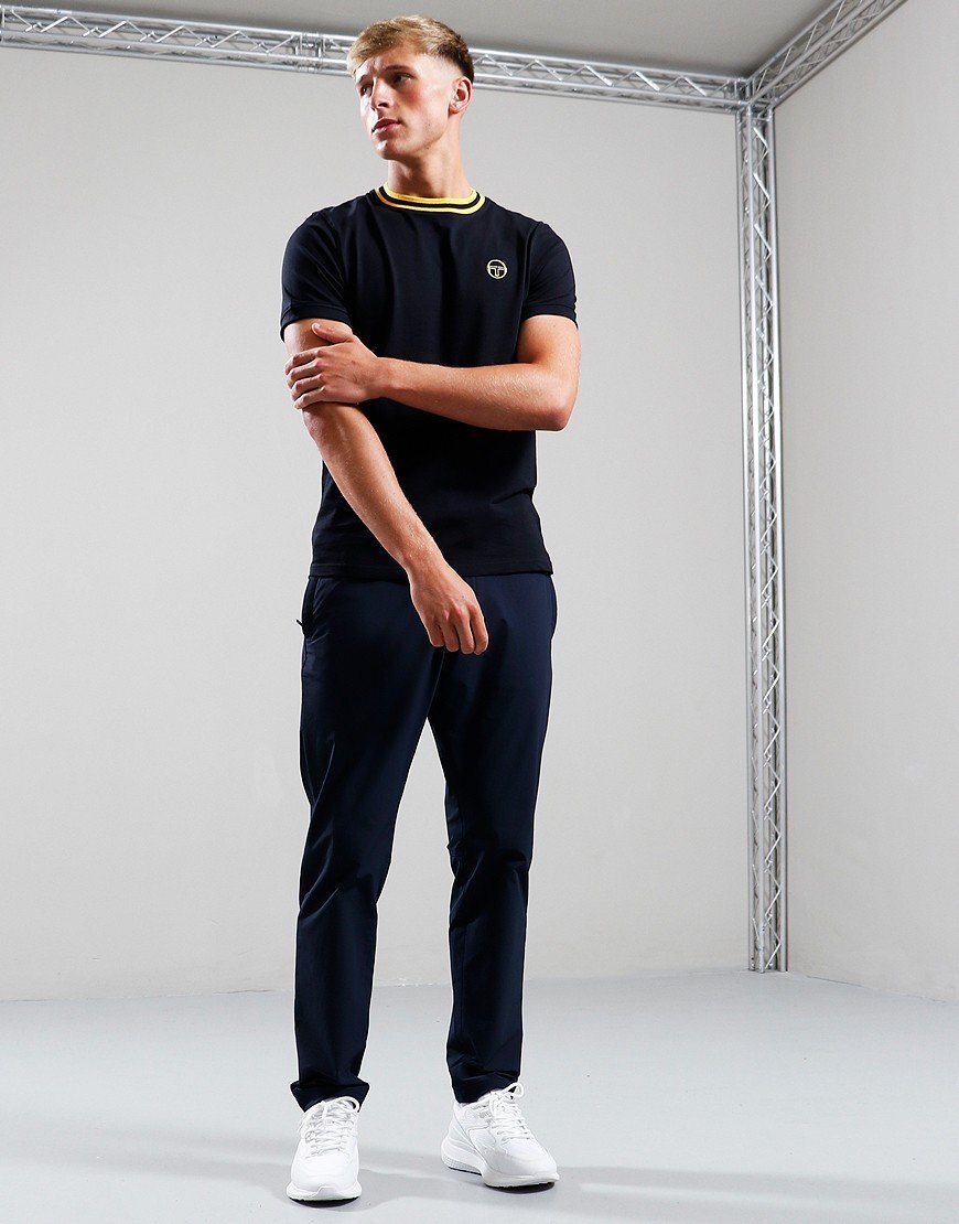 FILA T shirt Sergio Tacchini uomo girocollo manica corta tennis rainer nero oro