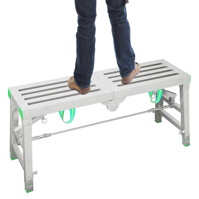 Folding Scaffolding Platform Work Bench Portable Scaffold Adjustable Height 1.6m