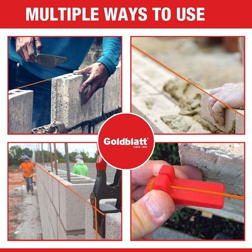 Goldblatt 3 Roll 500 Feet #18 Mason Line Braided Nylon String for Garden Masonry - Picture 7 of 9