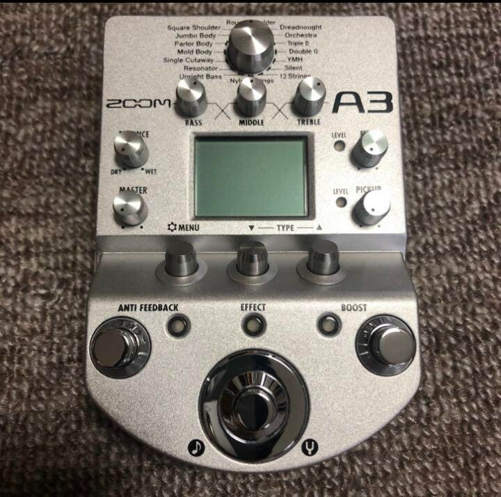 Zoom A3 Acoustic Guitar Preamp sound Effects Processor Used Zoom A3 Acoustic Guitar Preamp sound Effects Processor Used