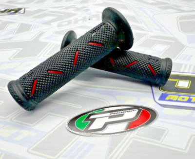 ProGrip Superbike Motorrad Rennrad Rennen Dual Compound Lenkergriffe schwarz / rot
