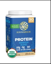 Sunwarrior Plant Based Protein Warrior Blend Mocha Flavoured 750g Organic Powder