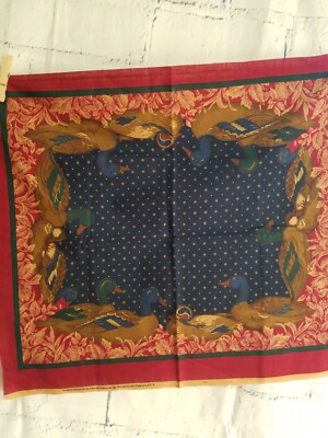 Vintage Joan Kessler Concord Fabrics 2 Pillow Panels each 22'' x 25'' Mallard Duck