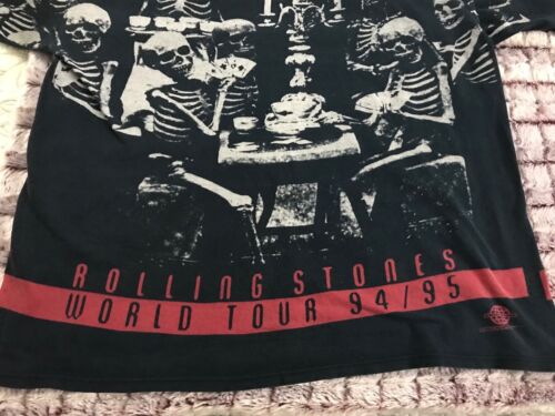 Rolling Stones Voodoo Skeleton Lounge Brockum XL T Shirt 1994/95 World Tour - Picture 3 of 5
