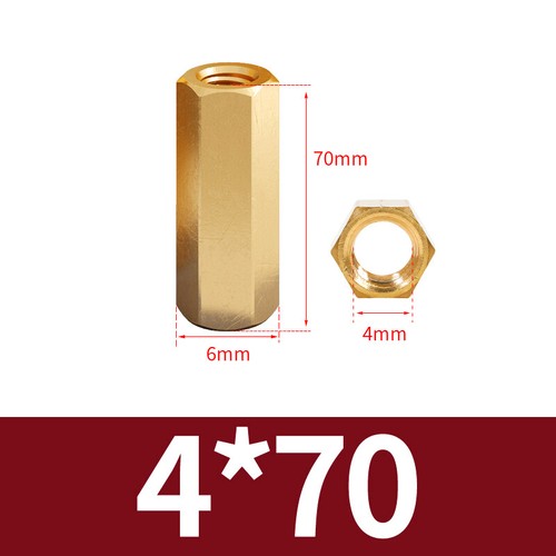 Threaded Rod Connecting Nuts Allthread bar Brass Hexagon Connectors M2 to M6 - Picture 101 of 130