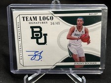 2022 National Treasures Collegiate Jeremy Sochan Team Logo Signatures Auto 34/49