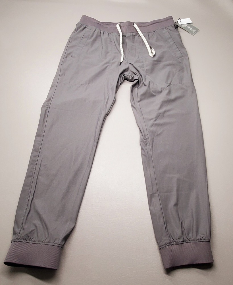 Desert Dunes Slim Fit Moisture-Wicking Stretch Joggers in Smoked Pearl for Men