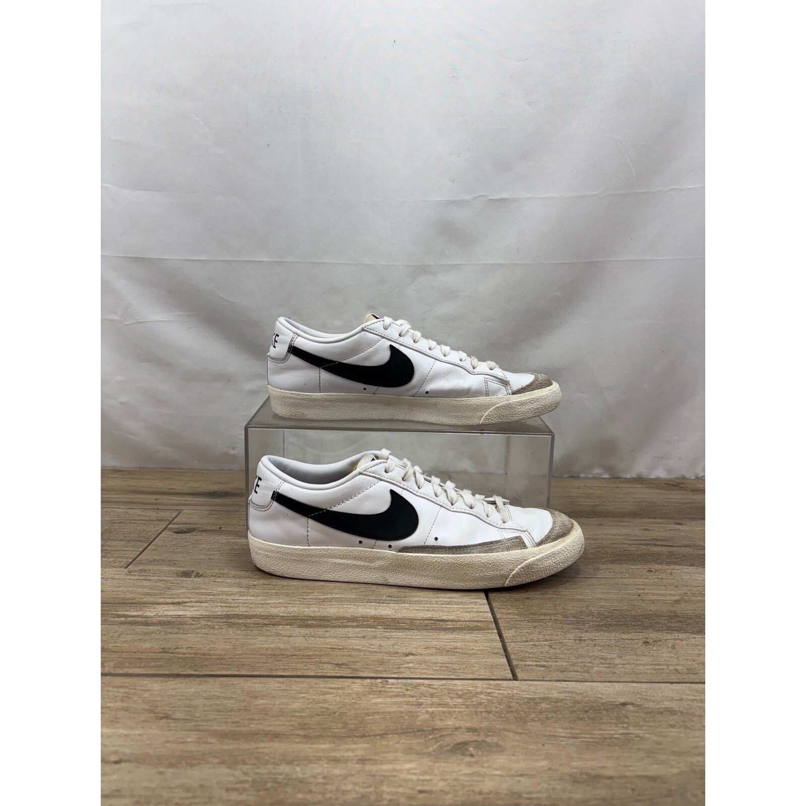 Nike Blazer Low Leather Sneakers Casual Retro Shoes White Black Size