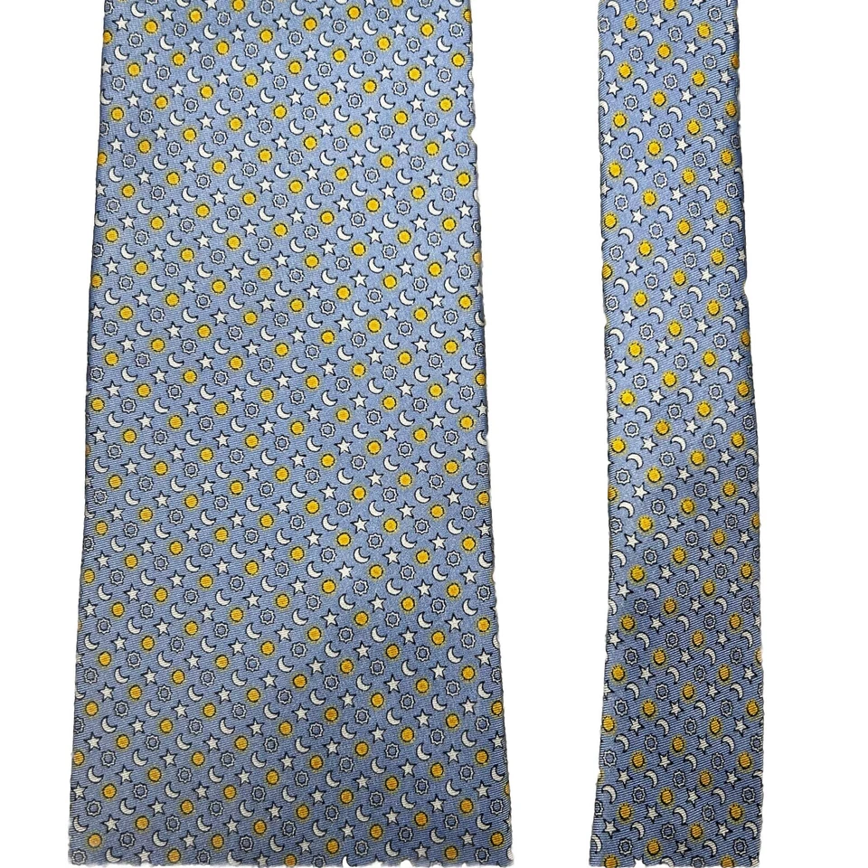 Corbata de colección Brooks Brothers 346 para hombre con estampado de luna/sol 100 % seda hecha en EE. UU. Foto 4 de 4