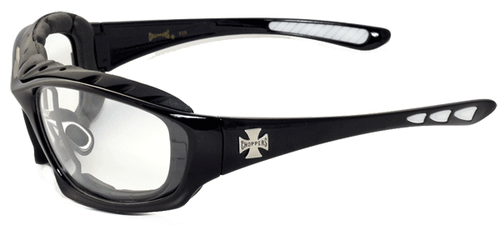 2 Pairs Motorcycle Padded Foam Driving Glasses Sunglasses - Clear & Smoke C49 - Picture 4 of 10