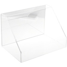 Plymor Clear Acrylic Slanted Front Case w/ No Base Mirrored , 12"W x 8"D x 8"H