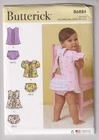 6884 BUTTERICK - DRESS/TOP & PANTIES - Infant GIRLS NB/S/M/L/XL