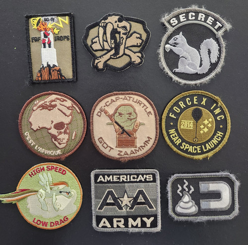 9 Patch lot of GWOT US Army Military unit & Morale patches ISAF OEF OIF