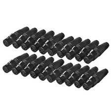 20 Pack DMX 3 Pin XLR Connectors Female Microphone Mic Cable Plug Audio Socket