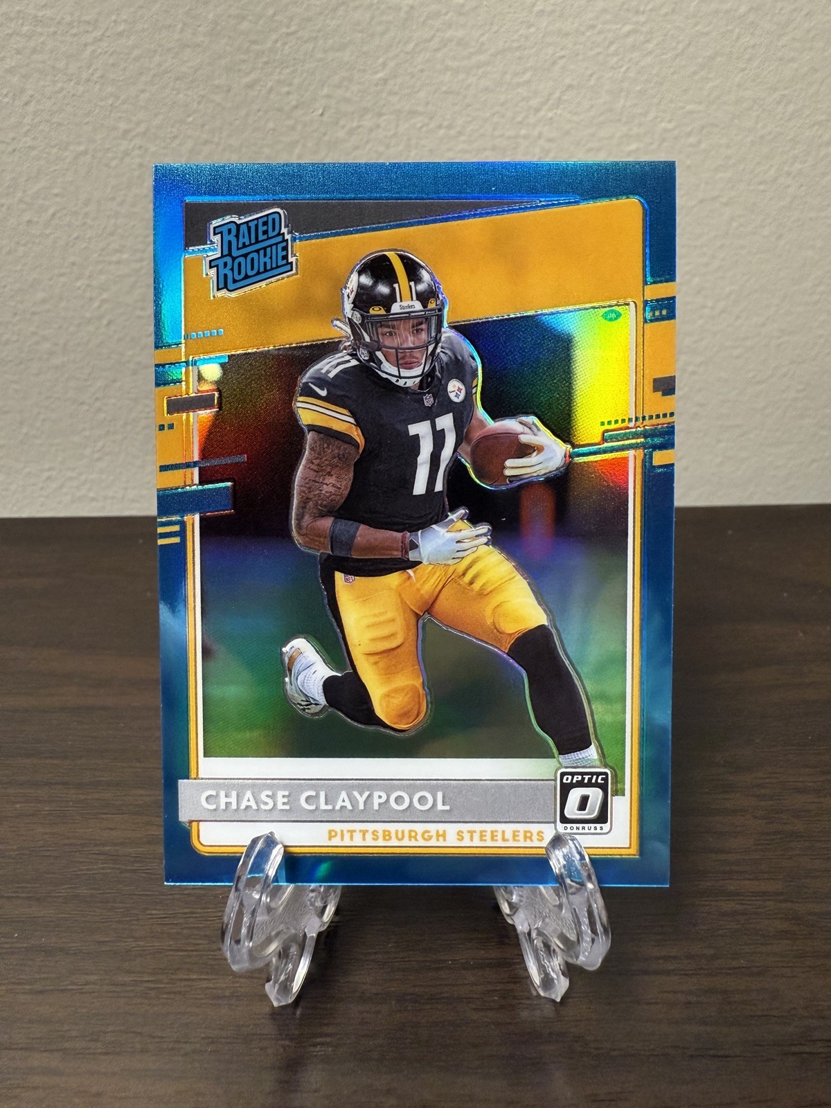 CHASE CLAYPOOL 2020 DONRUSS OPTIC RATED ROOKIE AQUA PRIZM RC /299