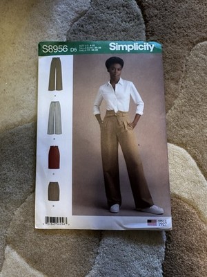 Simplicity Pattern S8956 Ms Pants & Pencil Skirts w/Waistband & Length Opts 4-12
