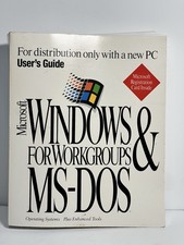 Microsoft Windows For Workgroups MS-DOS User's Guide Book