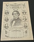 1861 Confederate Presidential Cabinet Civil War Advertising Jefferson Davis