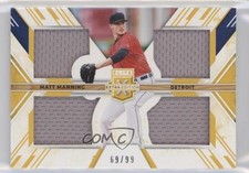 2019 Panini Elite Extra Edition Triple Silhouettes Gold 69/99 Matt Manning 0ey7