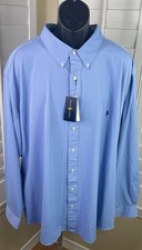 Polo Ralph Lauren Classics Blue Button Down LS Shirt - Men s Big Tall Size 4XB