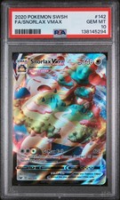 2020 POKEMON SWORD & SHIELD #142 FULL ART/SNORLAX VMAX PSA 10
