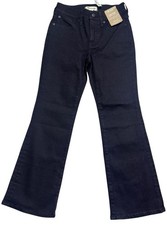 Madewell Women  s Mid Rise Kick Out crop Jeans Black Denim NWT