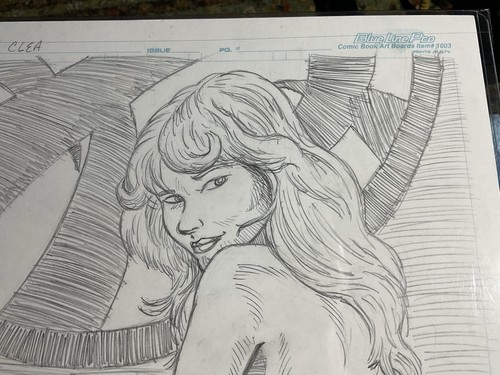 Original Comic Art By Mark Coon 2 Piece Lot TIGRA & CLEA In Graphite 17”X11”both - Picture 7 of 14