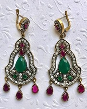 Indische 925 Silber Ohrringe